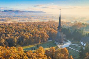 romania-aerial-drone-view-peri-sapanta-monastery-sunrise-romania